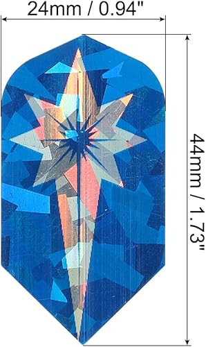 Miniatura 2 de PATIKIL Slim Dart Flights, paquete de 3 accesorios de dardos de diseño único PET para dardo de punta de acero y dardos de punta suave, azul