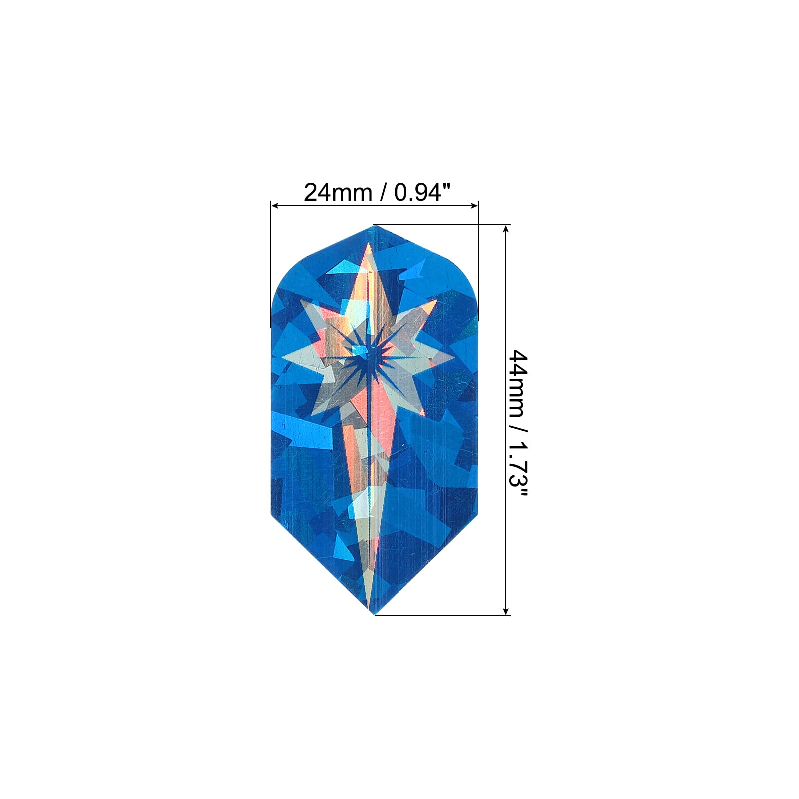 PATIKIL Slim Dart Flights, 5 Pack PET Unique Design Dart Accessories for Steel Tip Dart and Soft Tip Darts, Blue