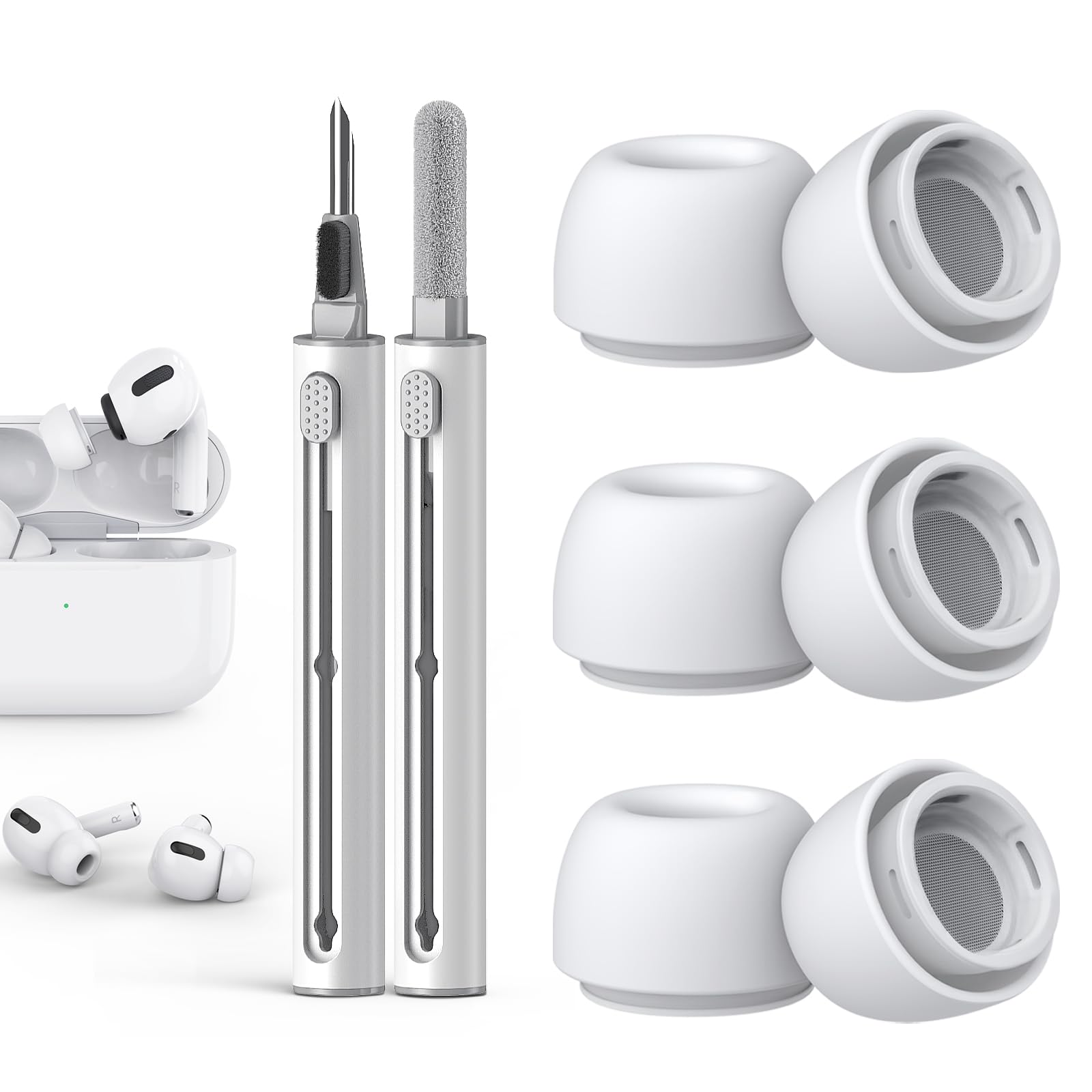AirPods Pro 2nd Generation 本体　イヤーチップ交換済み keyBudz AirPods Pro HYPERFOAM イヤーチップ AirPods Pro 第2