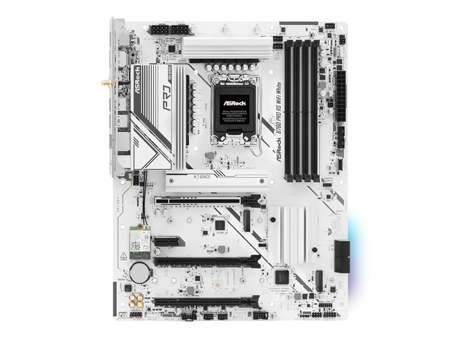 ASRock Placa mãe B760 Pro RS WiFi Branco LGA1700 Intel ATX