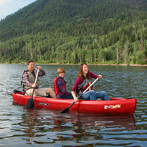 Lifetime Kodiak Canoe con 2 Remos, Rojo, 13 pies miniatura 3