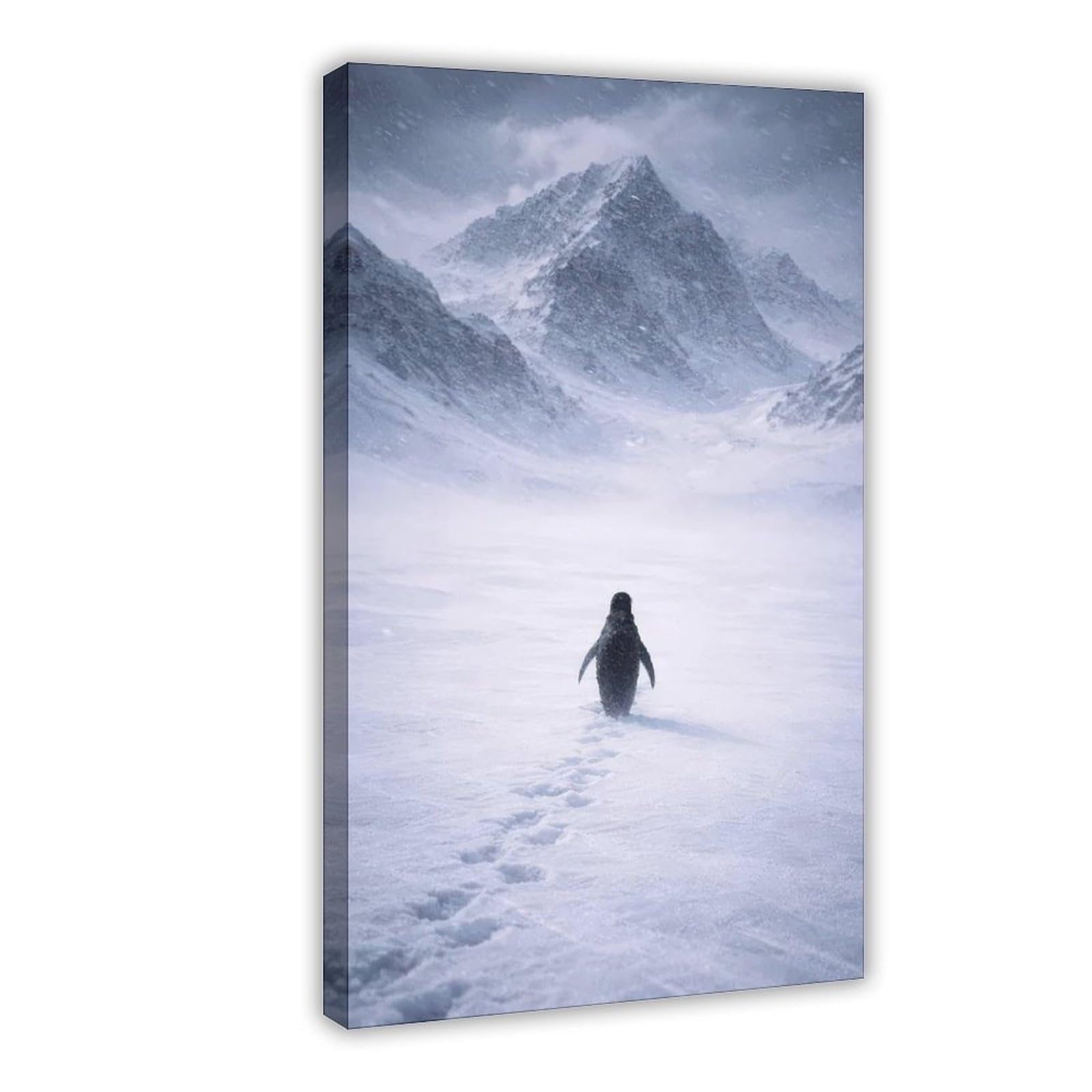 Qnvjqkdsi Frame Alone Penguin Art Canvas Poster Bedroom Decor Landscape Office Room Decor Gift 24" L X 36" W