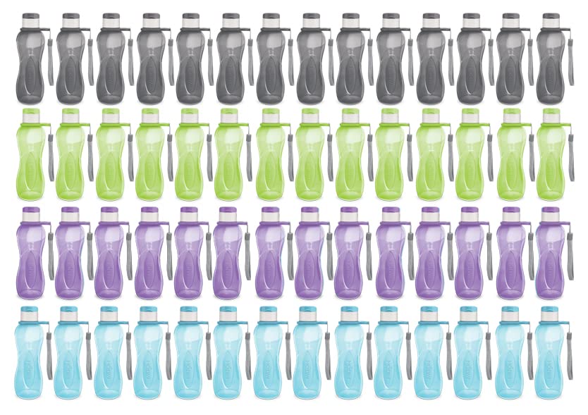MILTON Water Bottle Kids Reusable Leakproof 17 Oz 4-Pack Plastic Wide Mouth Large Big Drink Bottle BPA Leak