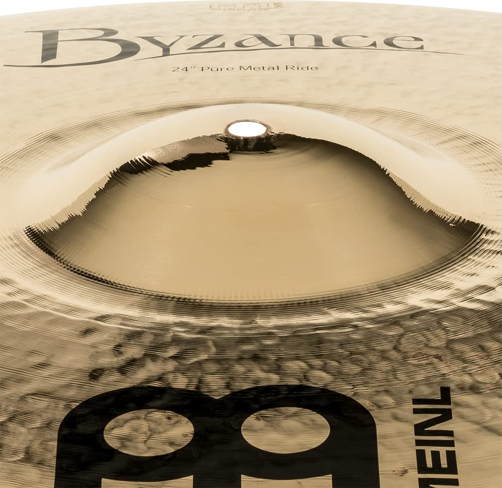 Meinl Cymbals Byzance Brilliant Chris Adler Cymbale Pure Metal Ride 24 pouces (60,96cm) pour Batterie – Bronze B20, Finition Brillante (B24PMR-B)