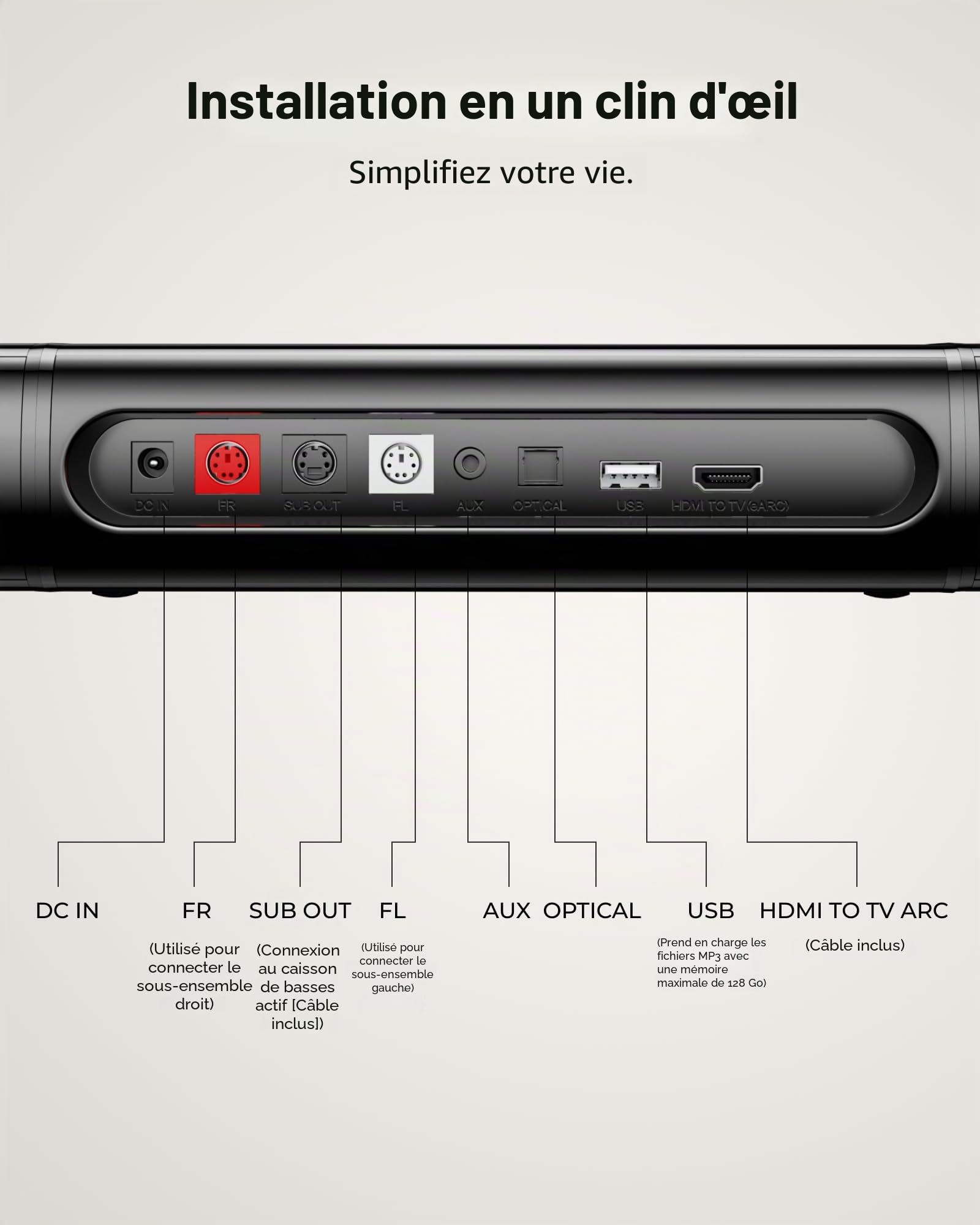 ULTIMEA Barre de son 5.1, Apollo S80