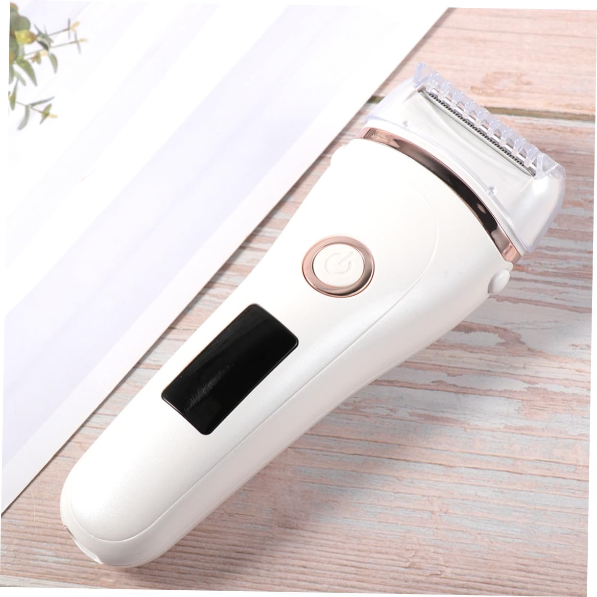 Depilatore Elettrico Donna Rasoio Elettrico Indolore per Corpo e Braccia in Abs e Acciaio Inossidabile Display LED e Ricarica USB