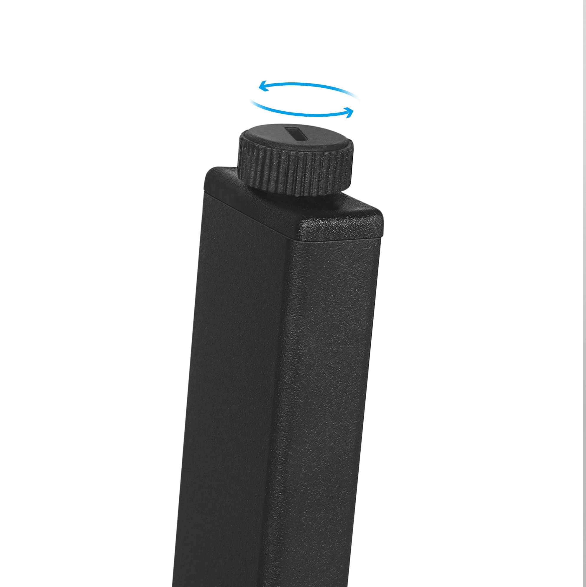 Lestarain 2xTaburete de Comedor Redondo Apilable, Asiento Acolchado, Marco Metálico para Cocina, Comedor, Dormitorio, Pasillo, Negro, LCNI116002-2