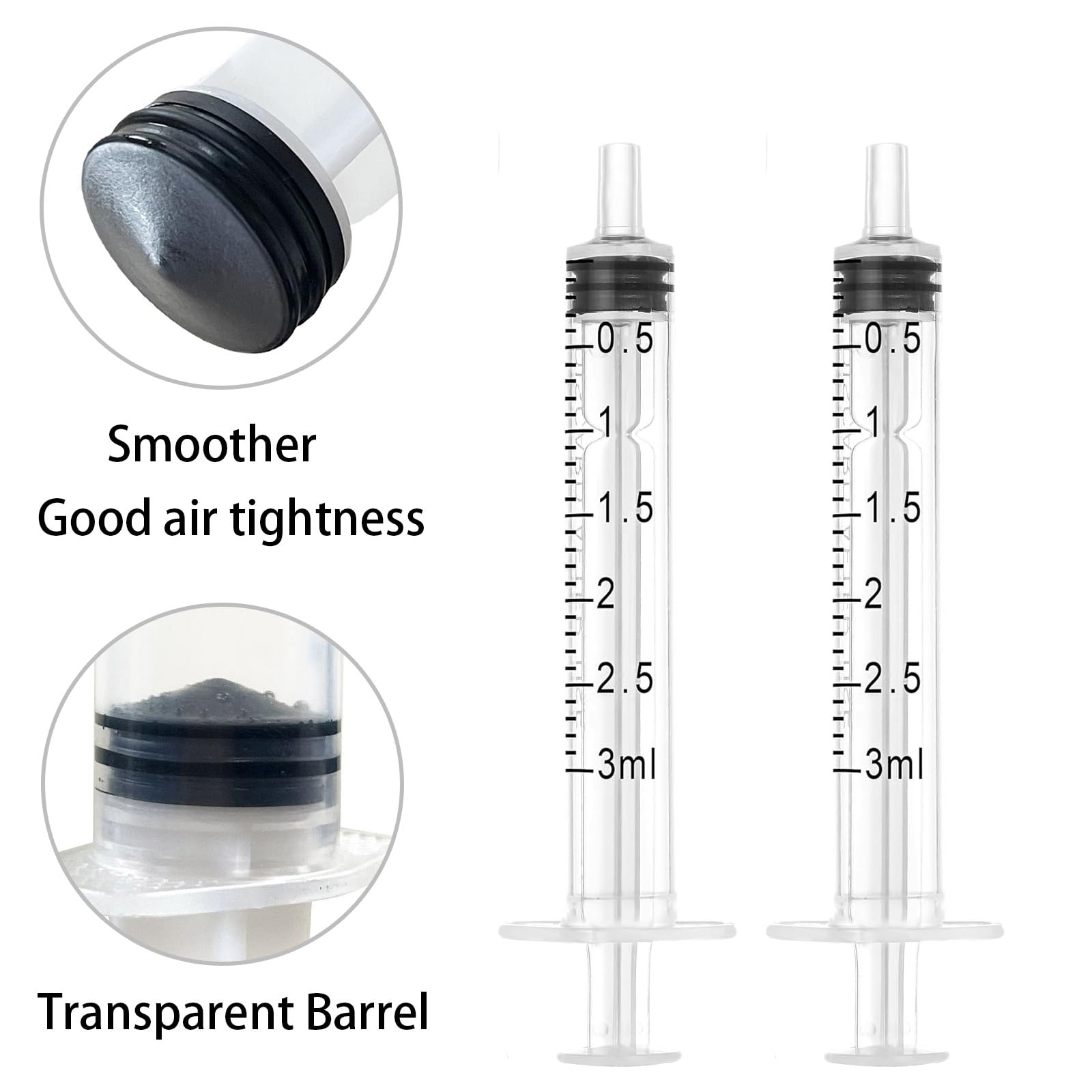 Lot de 40 seringues sans aiguille de 2 ml pour liquide, collecteur de colostrum, injection de gélatine, alimentation animale, mesure ou transfert de petite quantité de liquides