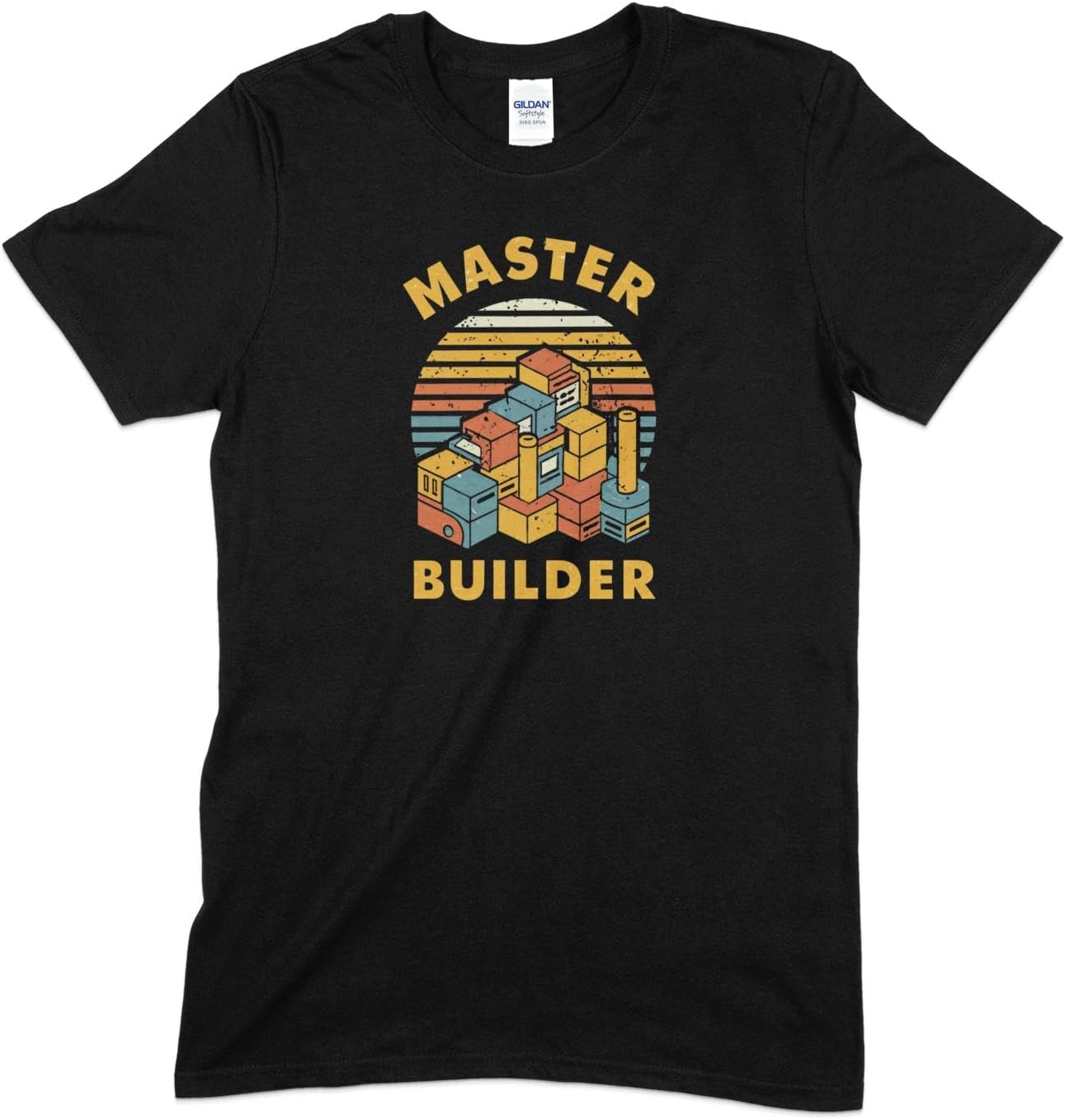 Master Builder T-Shirt, Retro Construction Graphic Tee, Unisex Cotton Shirt, Gift for Architects and Engineers