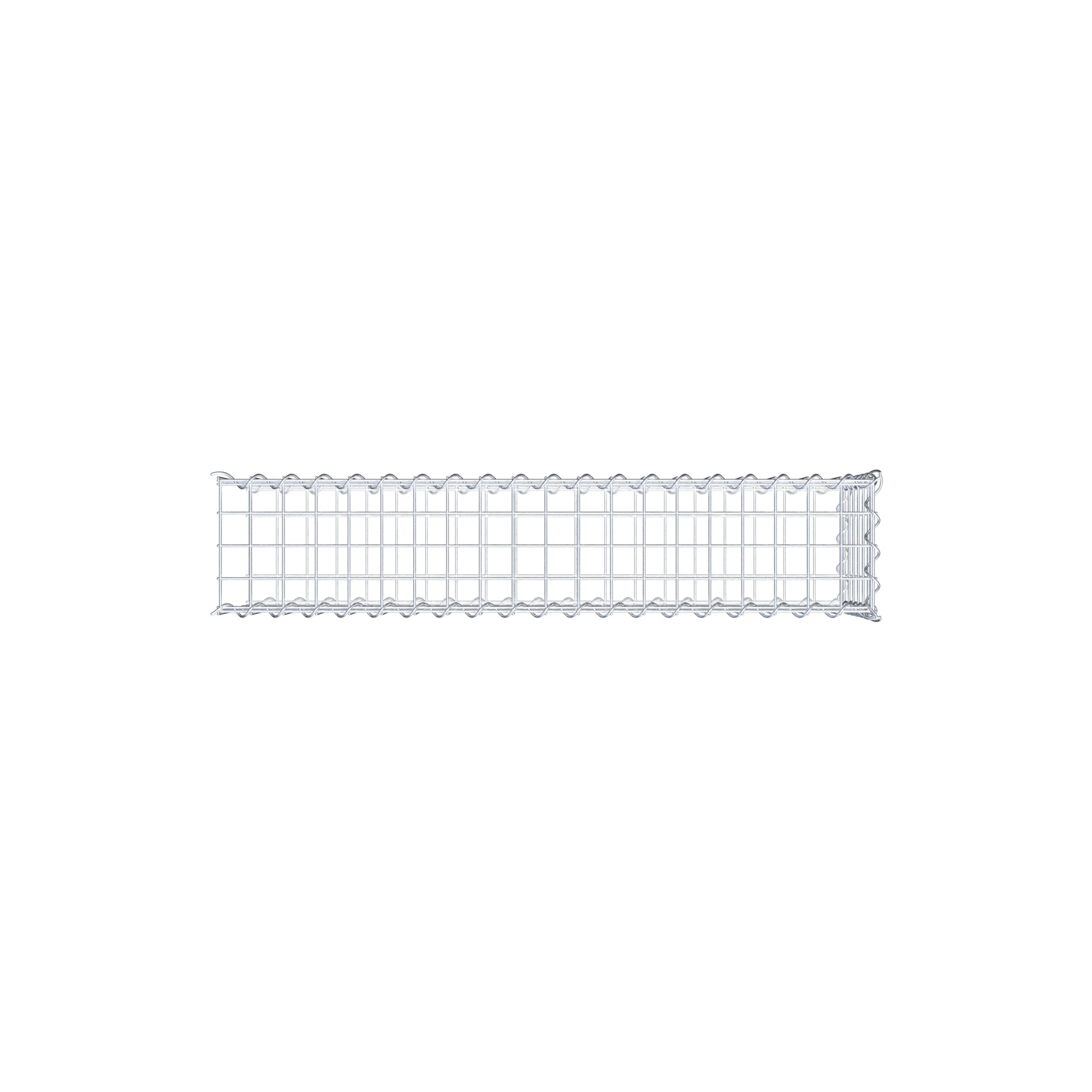 GABIONA - Gabione 100 x 30 x 20 cm - Gabionenkorb mit Maschenweite 5x5 cm - Anbau-Korb Typ 2 (ohne Stirngitter)