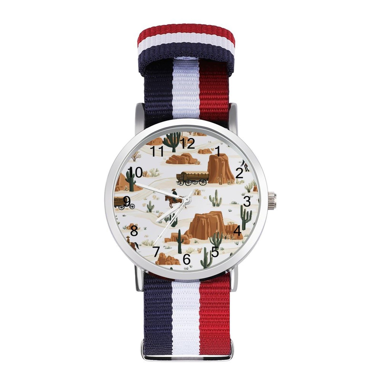 Western Horses Cowboys Funny Wrist Watches for Men Women Fashion Graphic Watch for Work Workout