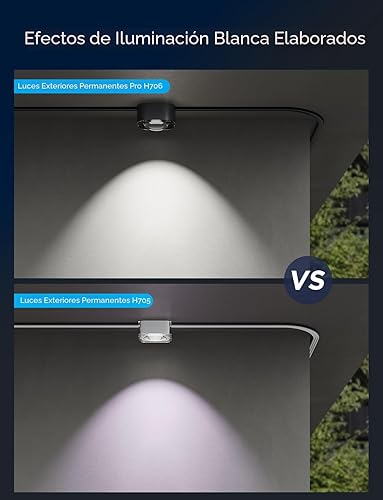 Vista 6 de Govee Luces permanentes para exteriores Pro, 150 pies con 90 luces LED RGBIC para iluminación diaria y de acento, 75 modos de escena para decoración