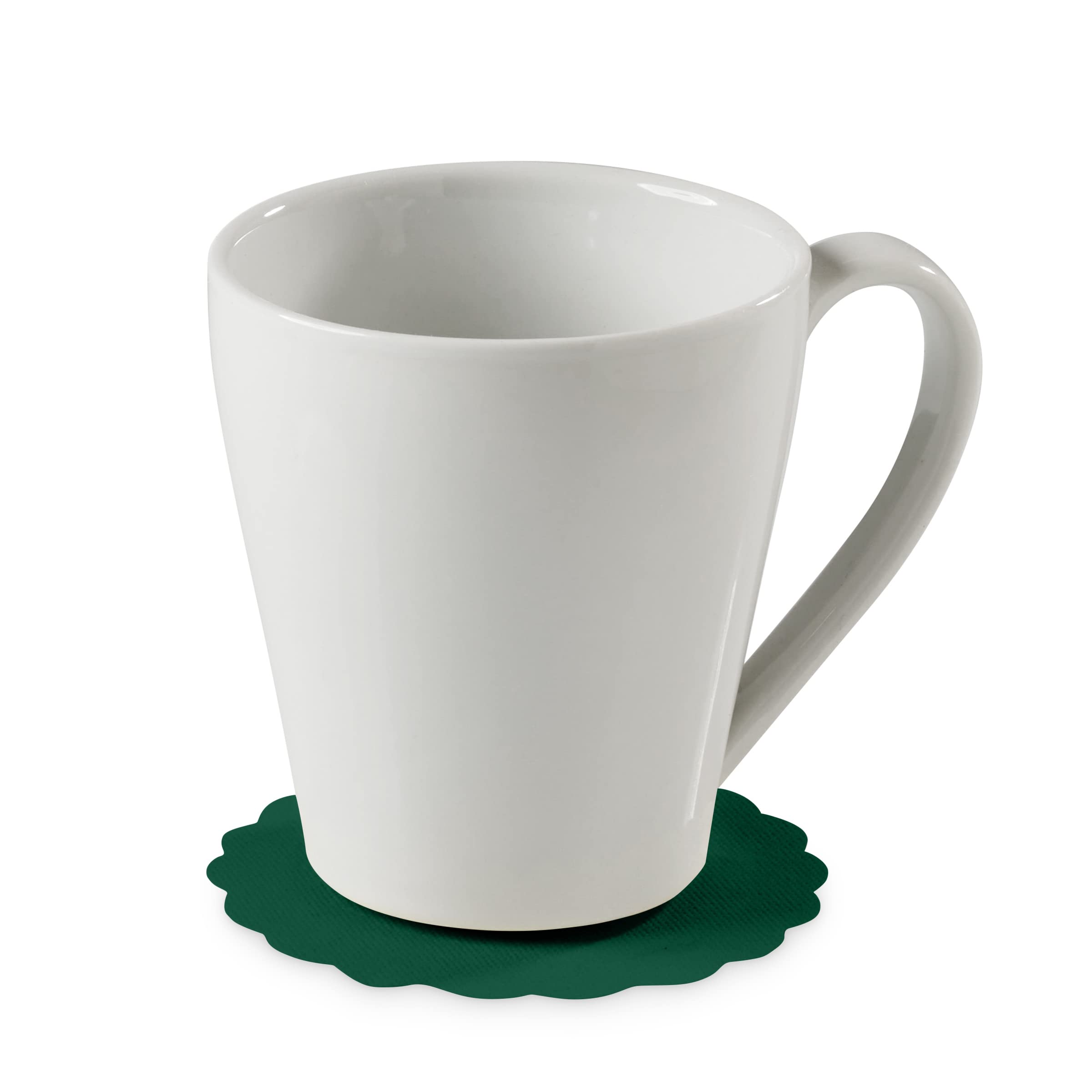 Posavasos desechables verdes con tacto de lino para bebidas, posavasos redondos de papel de 3.5 pulgadas para bar, cóctel, bebidas, vino o evento, paquete de 500 unidades a granel