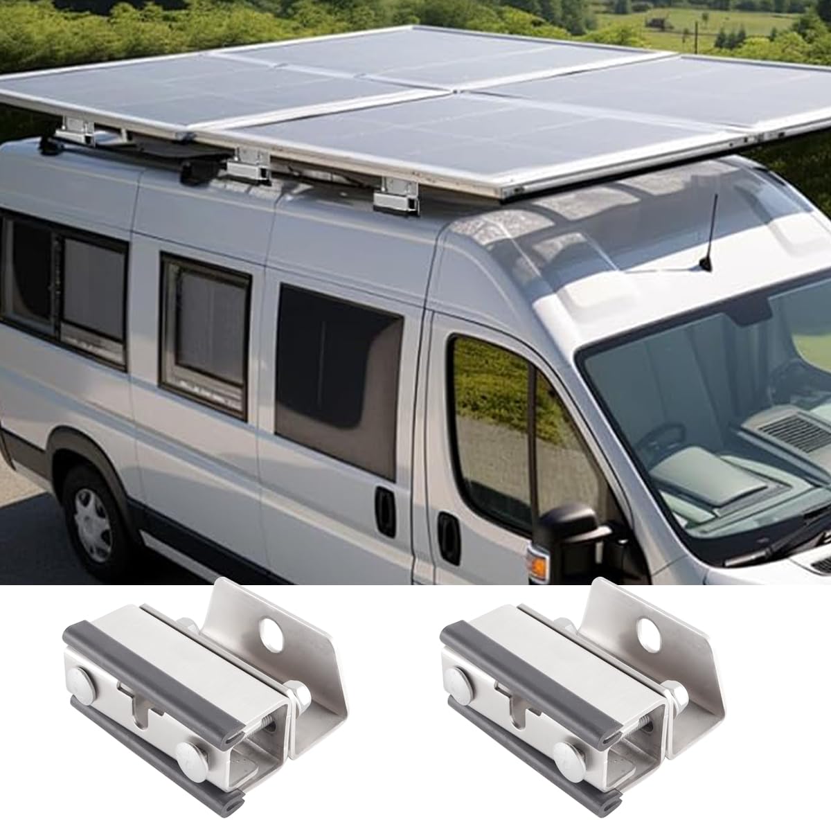 Kit de montage pour galerie de toit, 4 pièces, en acier inoxydable 304, pour fourgonnette ProMaster, Boxer, Jumper et Ducato