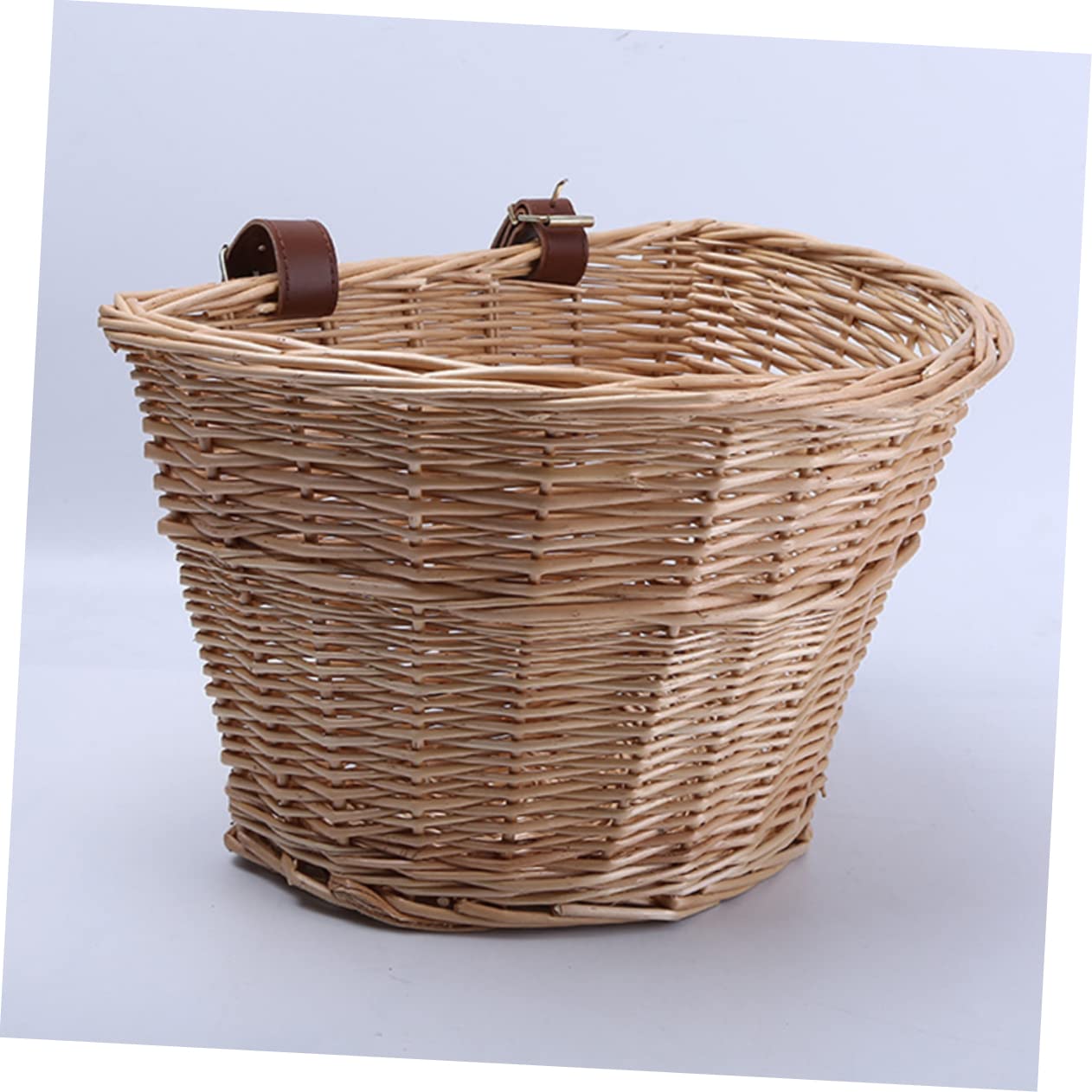 Cestino in Vimini per Bici Anteriore per Ragazzo Ragazza Cestino in Rattan Naturale D Forma Contenitore per Alimenti