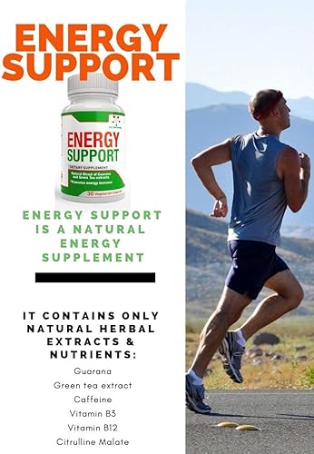 Miniatura 9 de Spectra Vitamins Natural Energy Support 30 cápsulas - Cápsulas de guaraná - Vitamina B12 - Extractos de guaraná y té verde - Suplementos energéticos