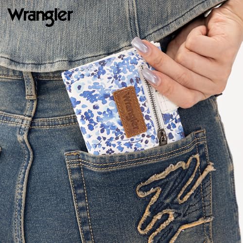 Image of Montana West X Wrangler Small Women's Wallet Slim Simple Girls Wallet RFID Credit Card Holder Minimalist Zipper Coin Pocket