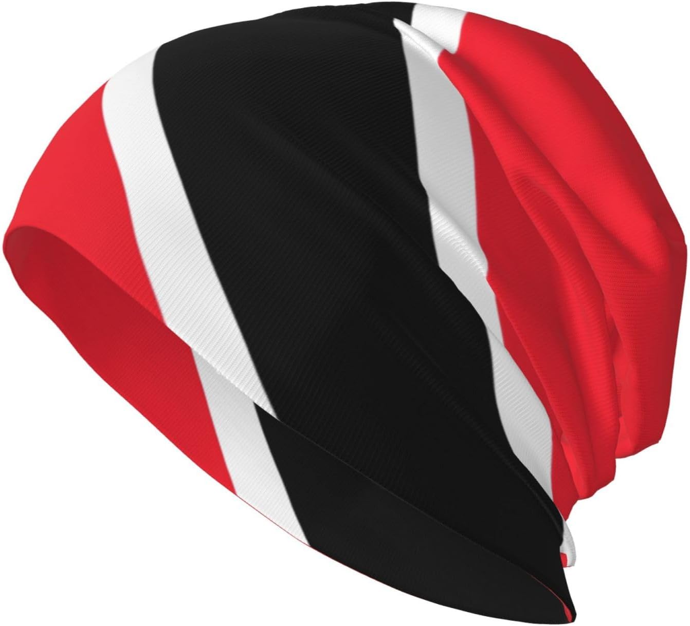 Flag of Trinidad and Tobago Printed Warm Knit Hat: Easily Matched for Home, Everyday Wear, Travel, and Skiing Black