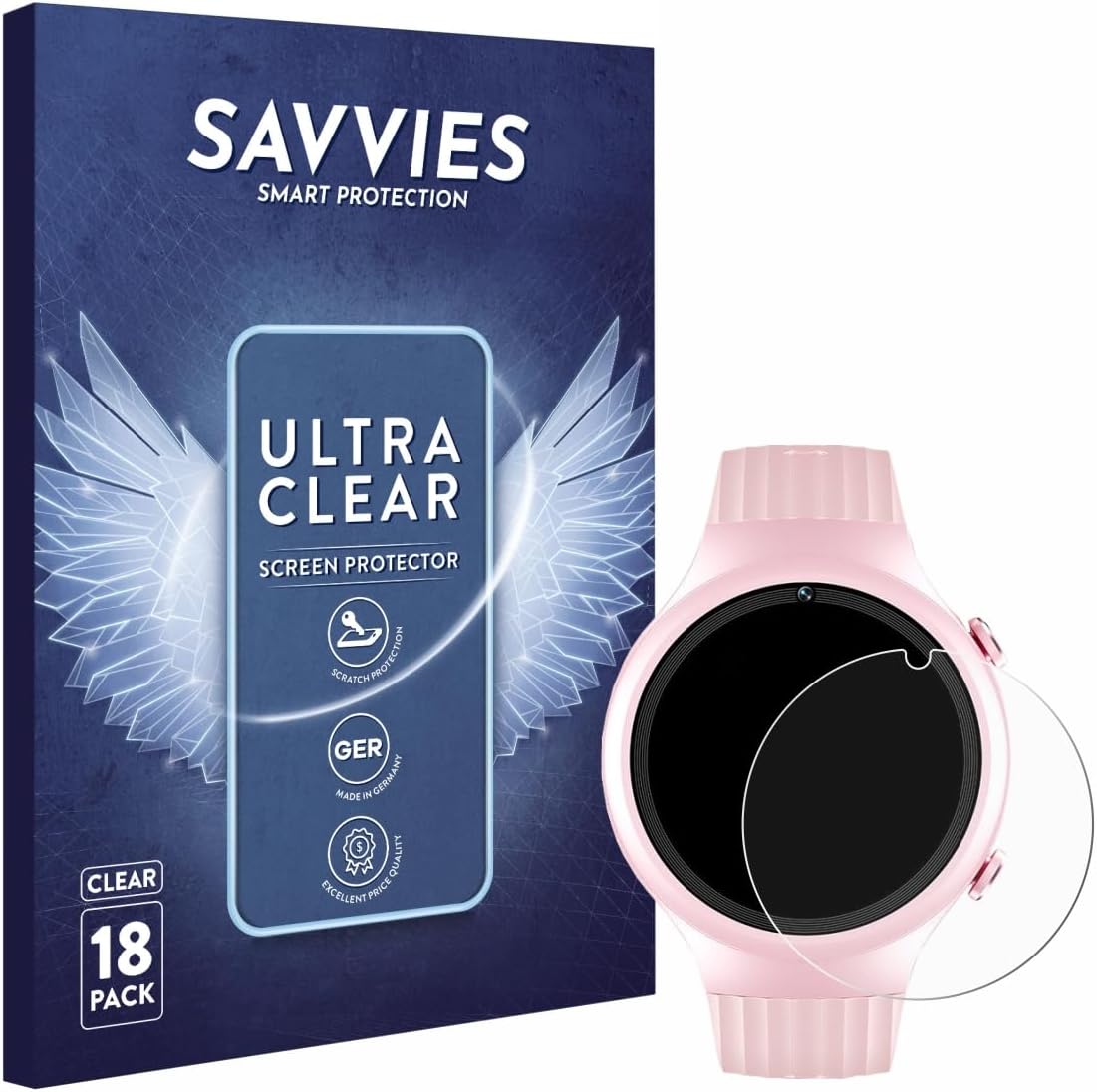 18 Pack Screen Protector compatible with Yuede Kids Smartwatch 1.43" Protection Film Clear