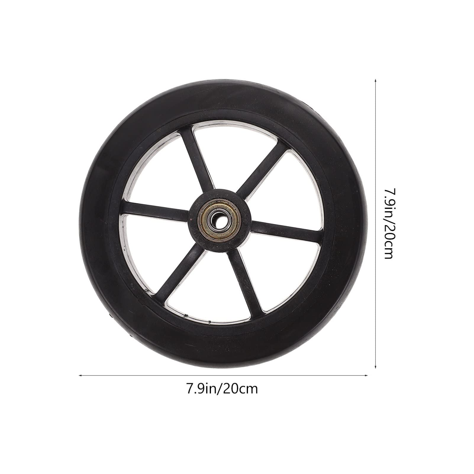 HEMOTON Heavy Duty Wheelchair Front Wheel Replacement Set 8 Inch Universal Castor Wheels for Wheelchairs and Walkers Non-Slip Wear-Resistant Indoor Outdoor - Image 3