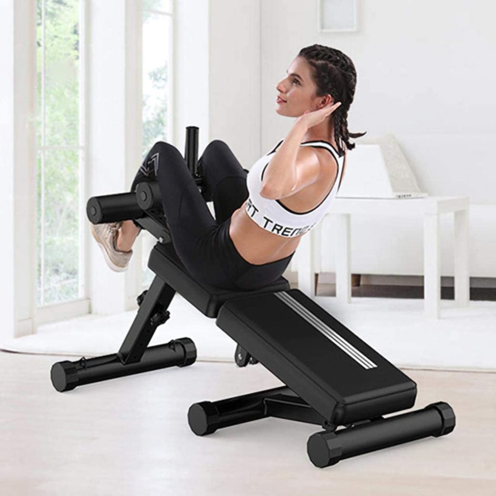 Regulowana ławka do ćwiczeń dla mężczyzn/kobiet, składana ławka do hantli do wewnątrz/opadania, domowa siłownia Fitness trening siłowy ćwiczenia podnoszenie ciężarów, składany stół warsztatowy do ćwic