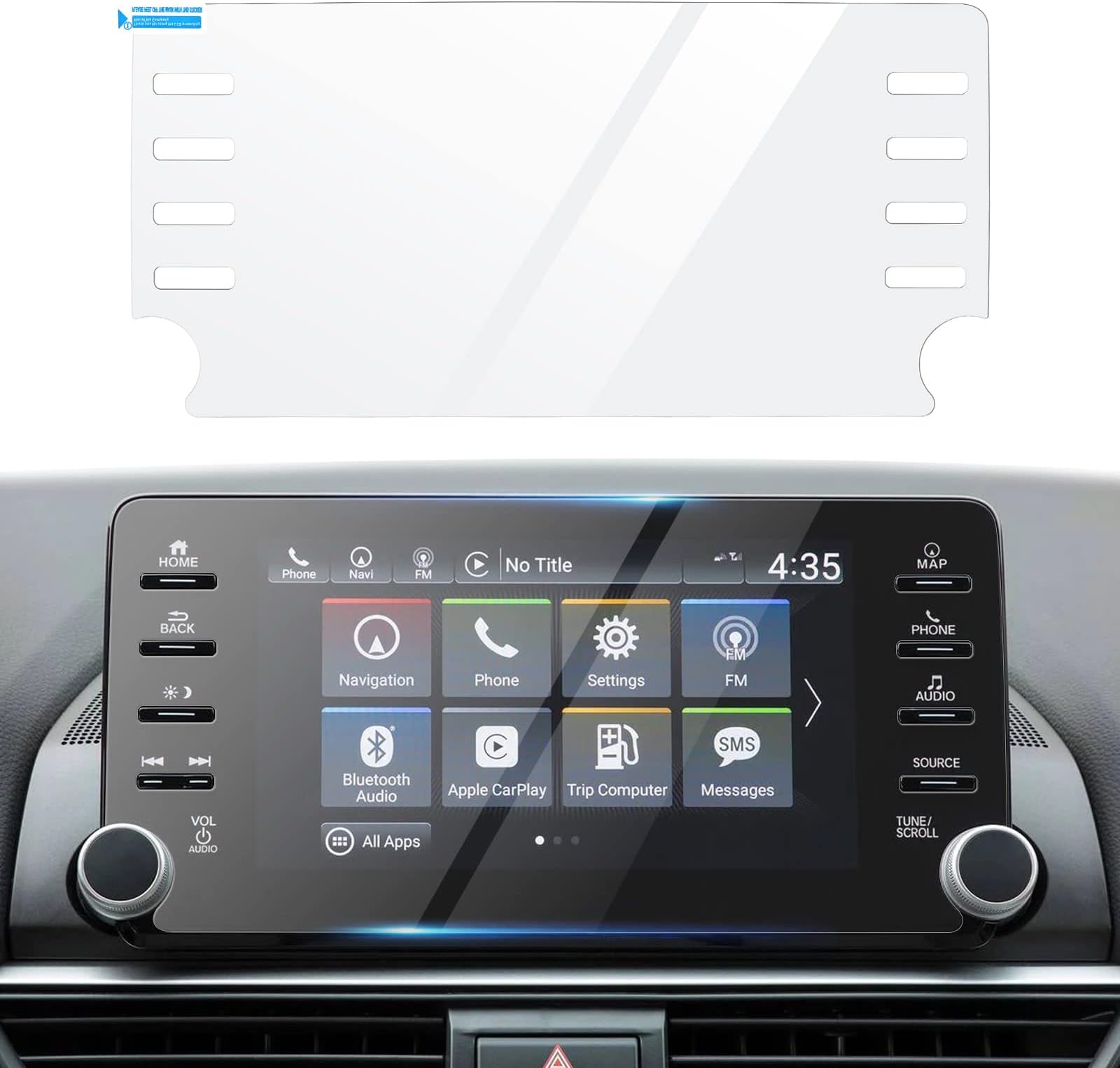 Autorder Custom Fit for Screen Protector 2018-2021 2022 Honda Accord Sport EX EX-L Touring EX-L Tempered Glass 9H Navigation Touchscreen Protective Film(8-Inch)