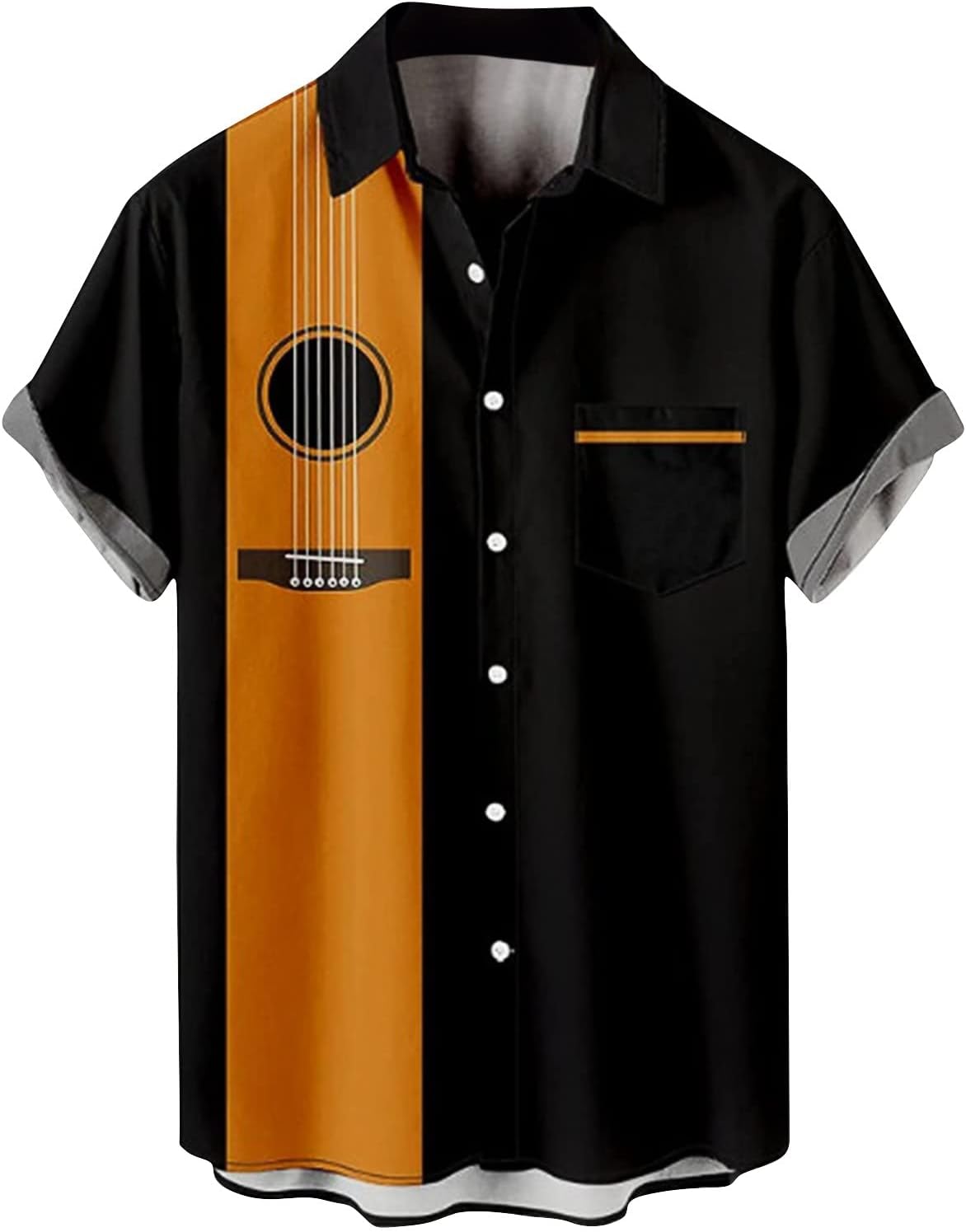 Ymosrh Men's Fashion Button Up Shirt Short Sleeve Casual Collared Summer Beach Wedding Shirts with Pocket, M-5XL