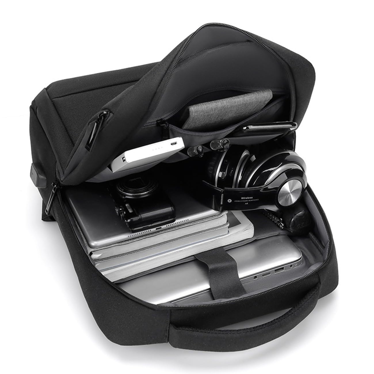 Borsa da lavoro con porta USB, Zaino impermeabile per computer, Borsa per laptop da lavoro Zaino da lavoro per uomini e donne Ottieni più spazio per trasportare più oggetti B,45 * 15 * 32cm