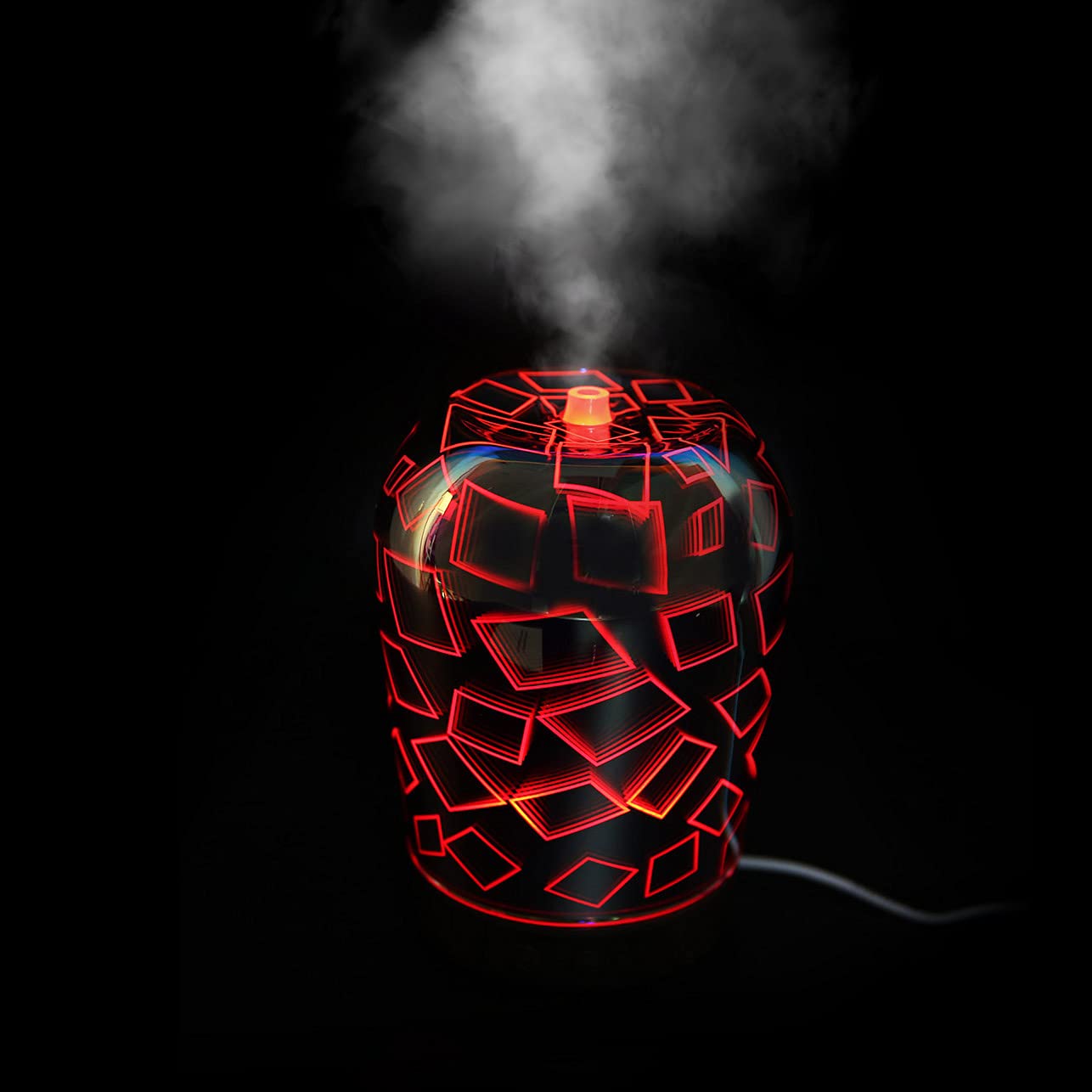 Umidificatore diffusore per aromaterapia ad ultrasuoni 100ml con luce notturna a LED, silenzioso, spegnimento automatico, per soggiorno camera da letto