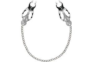 Nipple Clamps Classic Chain, Non Piercing Breast Clamps for Women