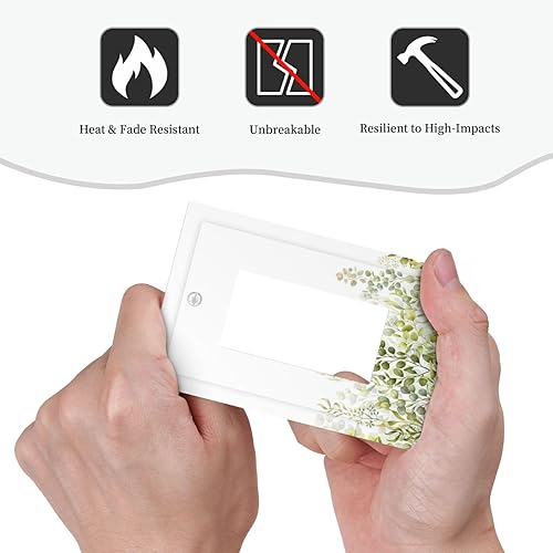 Vista 450 de Cubiertas decorativas de salida de estrella de mar playera, tablero de madera azul de concha de mar de 1 banda, decoración individual GFCI, placa