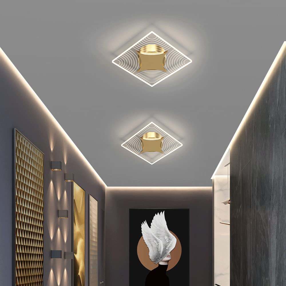 Lampa sufitowa LED, żyrandol kuchenny, nowoczesna, akrylowa, zimna biel, 6000 K, do sypialni, salonu, gabinetu, korytarza, małego korytarza