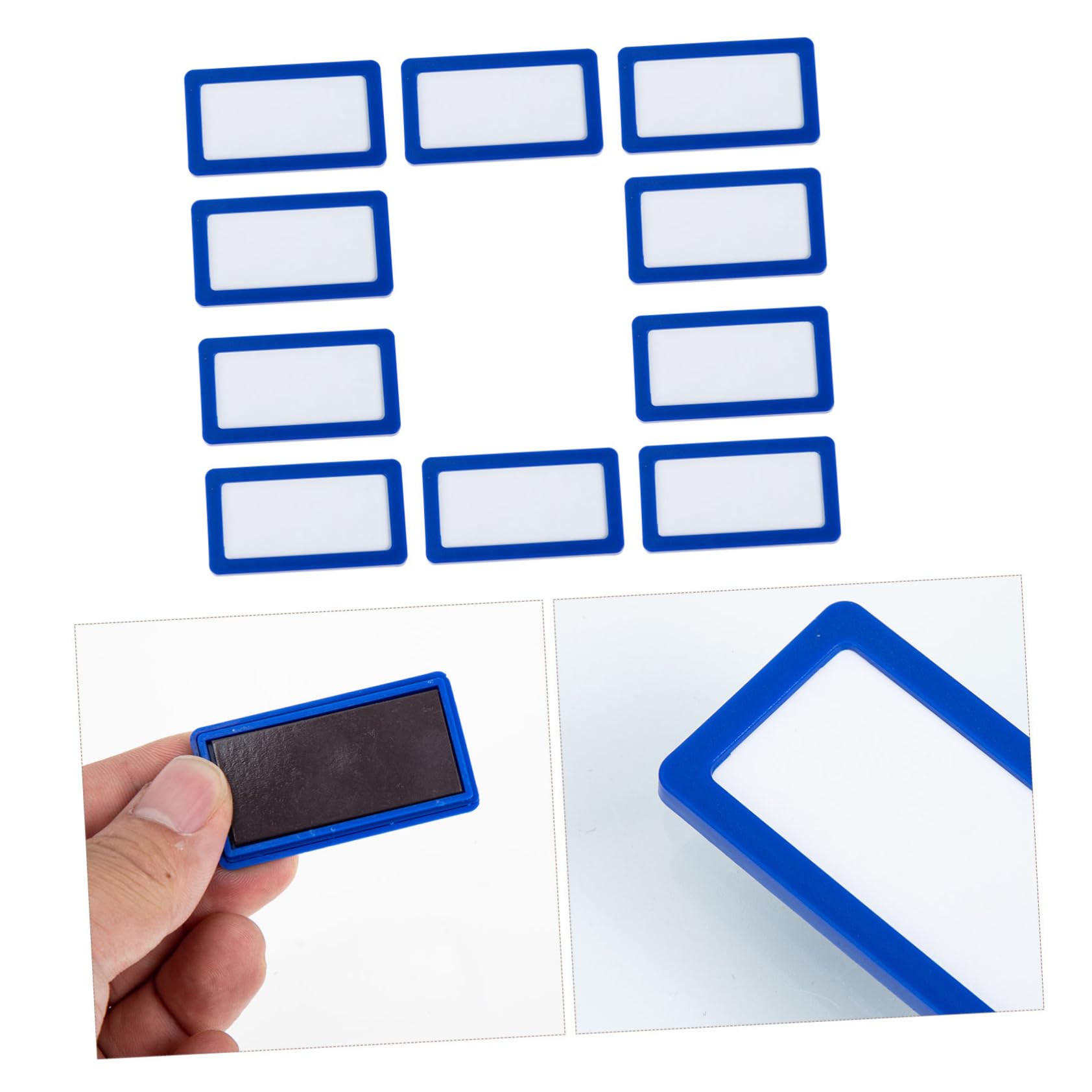 DOITOOL 5 Set Etichette Magnetiche Supporto Magnetico Resistente Per Lavagne Scaffali E Armadi Facile Usare E Rimuovere Per Organizzazione Ufficio E Scuola 10 Pezzi * 5