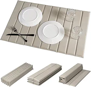 Large Stone Dish Drying Mats for Kitchen Counter, 26"×16"Foldable Quick Dry Stone Mat with PU Leather, Absorbent Diatomaceous Earth Dish Drying Mat for Bottles Cups Bathroom Any Countertop
