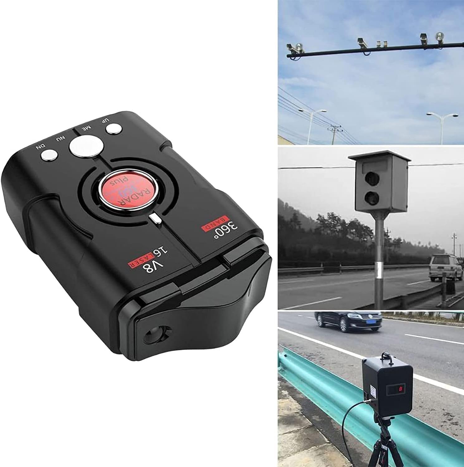 Rilevatori Autovelox, Rilevatore Radar Per Auto, Rilevatore Laser/radar, Portata Estrema, Avvisi Vocali, Avvisi Autovelox Semaforo Rosso, Display OLED, Sistema Di Avviso Velocità Veicolo Tempo Reale