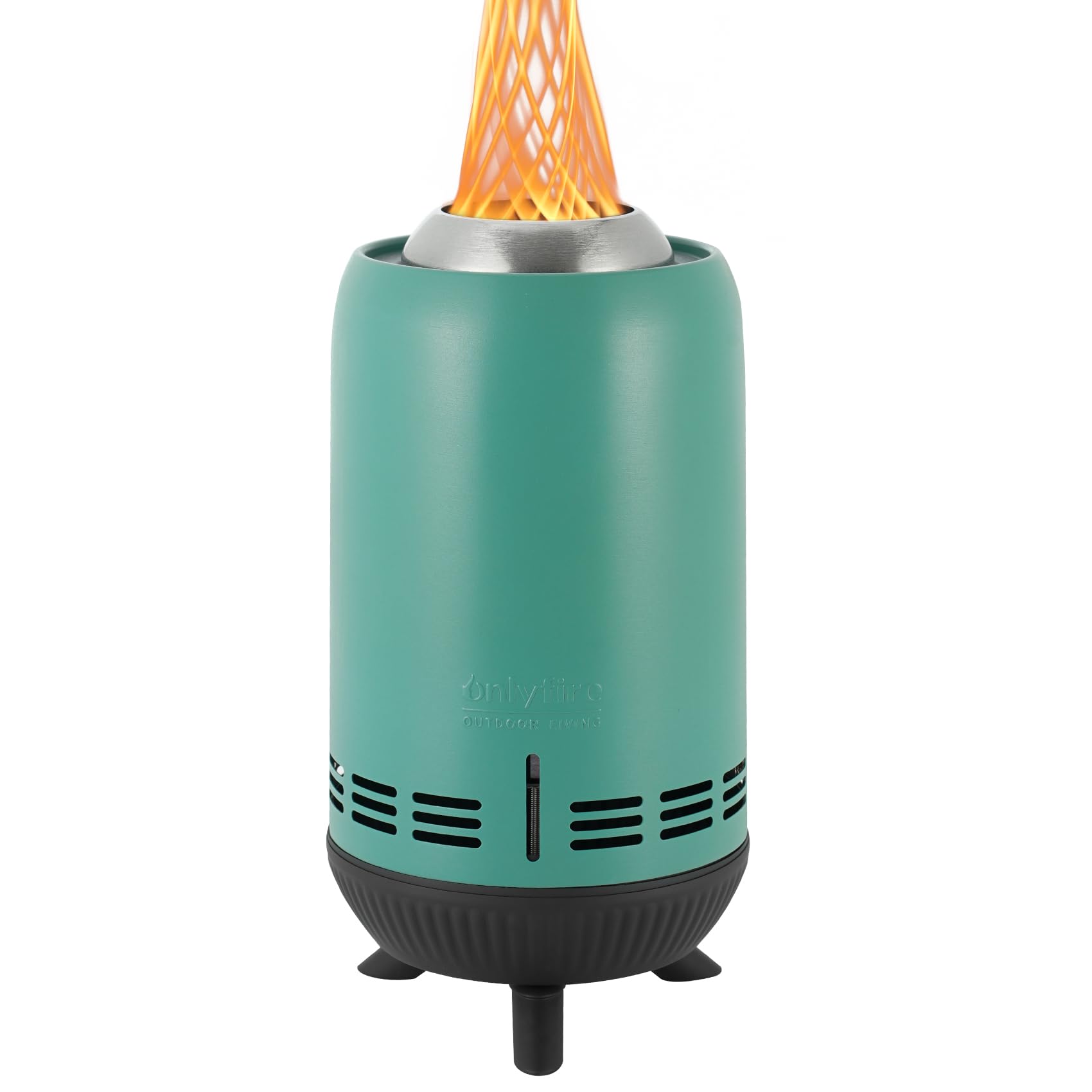 Onlyfire Brasero de Table Outdoor avec Sac de Transport, Foyer sans Fumée, Cheminée de Table en Acier Inoxydable pour Pellets et Bois, Balcon Terrasse et Jardin Déco, 15x30,5cm, Bleu