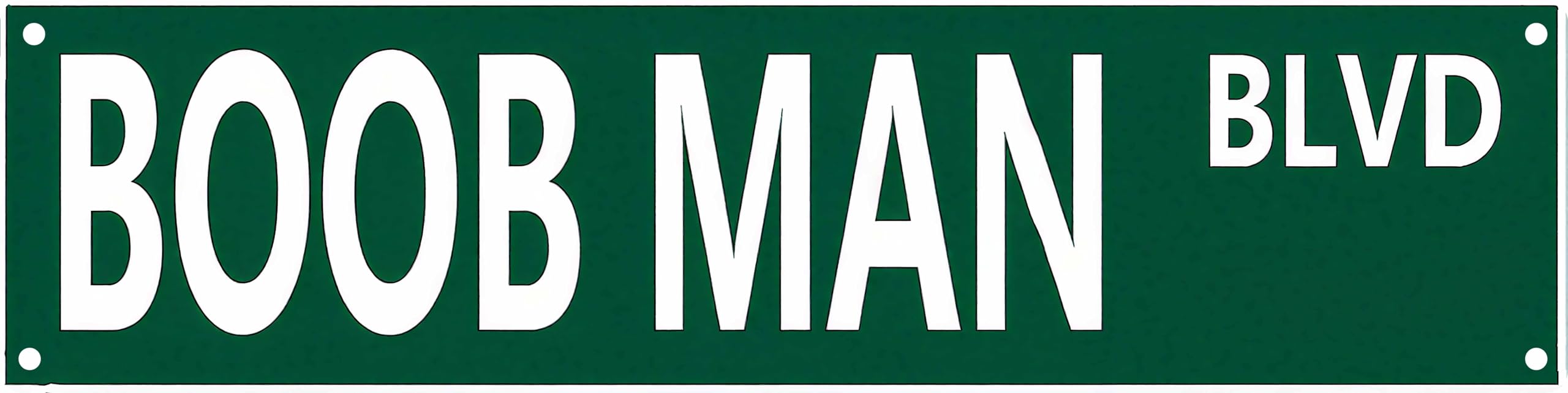 Metal Aluminum Tin Sign - Vintage Tin Boob Man Blvd Sign Vintage Retro For Home Decor | 4X16 Inch