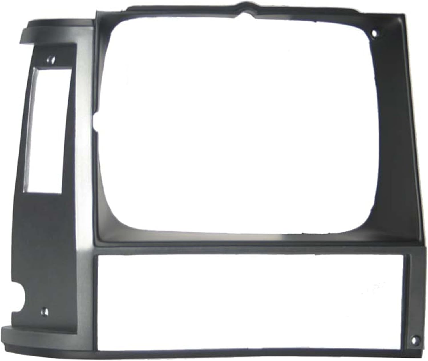 Front Driver & Passenger Side PAIR HeadLight Door Bezel, For 85-90 Jeep Cherokee, 86-90 Comanche, Gray Plastic Paint To Match Use With Single Head Light Type Only CH2512108 CH2513108 55000683 55000682
