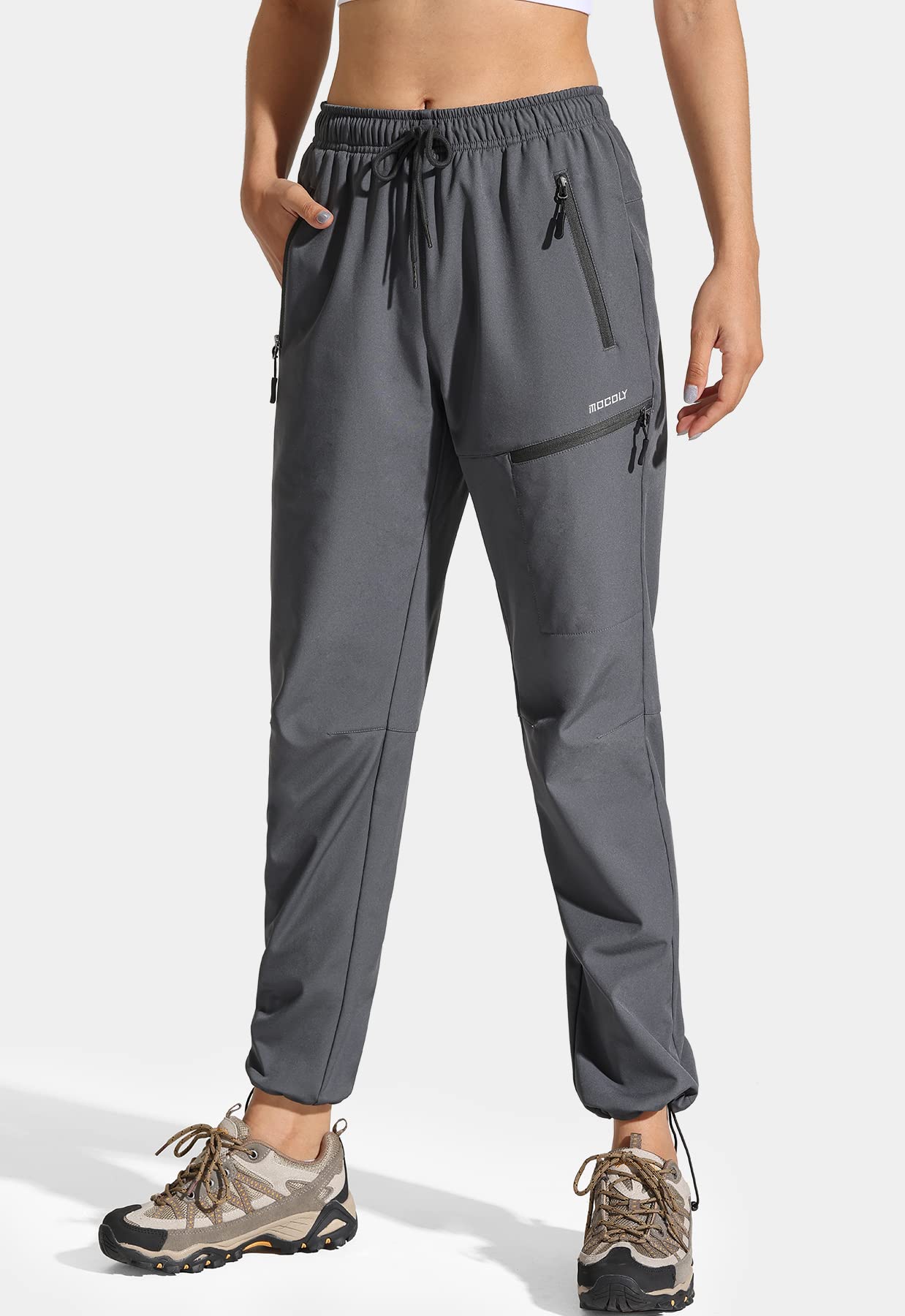 MOCOLY Pantaloni Trekking Donna Pantaloni Sci Invernali Impermeabili Felpati Termici Softshell Pantaloni Tuta Larghi Pantaloni Sportivi da Cargo per Montagna e Sport Outdoor Lavoro