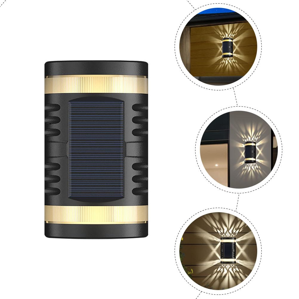 UPKOCH Solar Wall Lights Outdoor Waterproof 2 Pack Energy Efficient Led Solar Garden Porch Lighting for Yard Fence Patio - Image 3