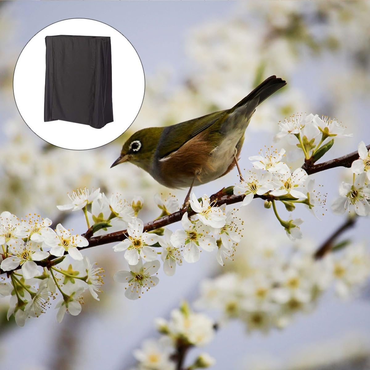 Vogelkäfig Abdeckung Staubdicht Schutzhülle aus Stoff Lichtschutzabdeckung für Vogelkäfig Schwarz Haustier Vogel Zubehör