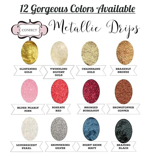 Miniatura 7 de Confect Paquete de 2 unidades para decoración de tartas, color rojo rosado y perla luminiscente para donuts, pasteles, cupcakes y postres