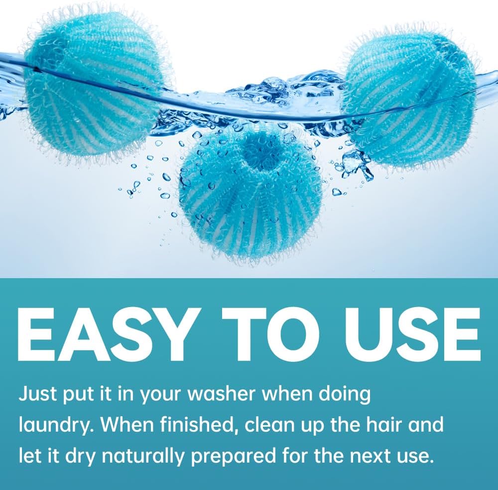 Pet Hair Remover for Laundry, 12PCS Reusable Dog Hair Remover for Laundry, Effective for Laundry, Laundry Pet Hair Catcher for Clothes, Bedding image 5