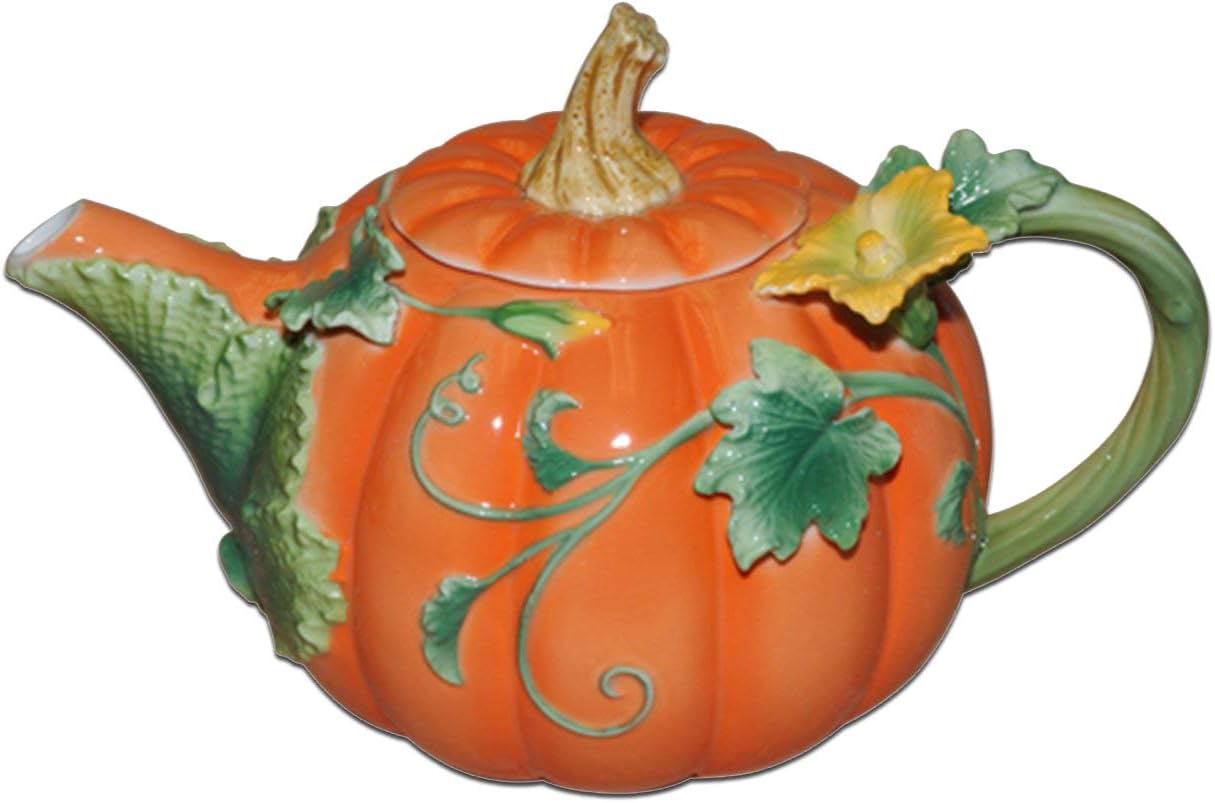 Pumpkin Decorated Teapot