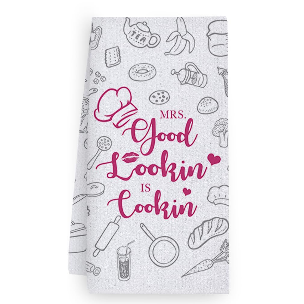 Trapos Cocina Estampado Gris Paños de Cocina Suaves y Absorbentes Paños Cocina Reutilizables Trapos de Cocina para Secar Toallas Lavable Toallas de Barra Juego de 4 (40x60cm)