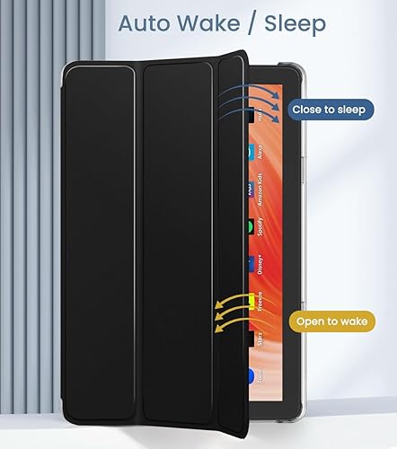 Miniatura 5 de MoKo Funda para tablet Tienda Kindle Fire HD 10 (13 generación, versión 2023) de 10.1 pulgadas, funda de piel sintética con soporte triple para