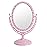XPXKJ Pink Vintage Vanity Mirror Shabby Chic Decor | 360 Rotating Double-Sided Table Makeup Mirror with Stand Bedroom Decoration Perfect for Tabletop, Desk, Or Makeup Station