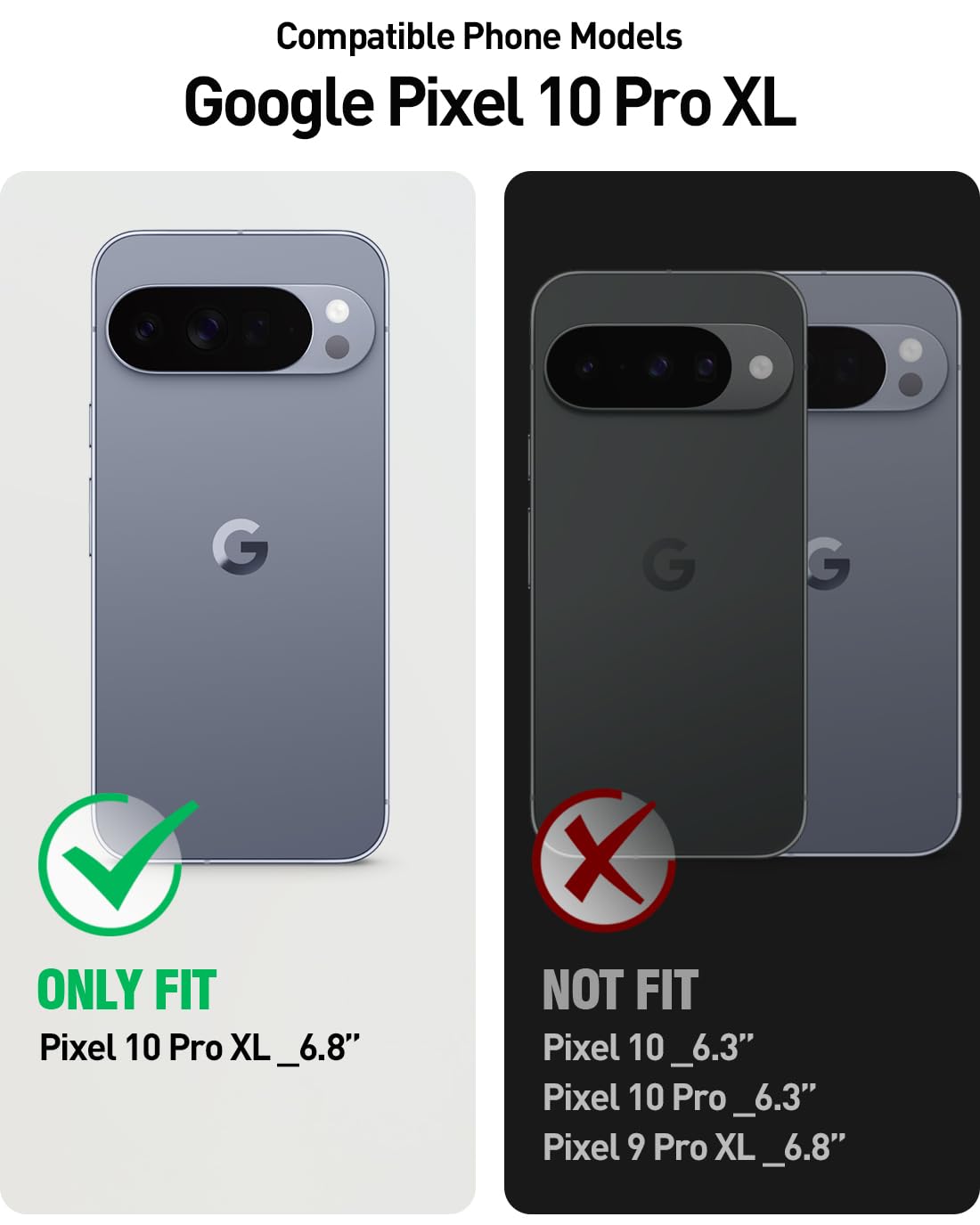 Poetic Revolution Case for Google Pixel 10 Pro XL 5G, [Slide Camera Cover], Built-in Screen Protector [Work with Fingerprint ID], [2 Front Frame] Full Body Rugged Shockproof Case with Kickstand, Black