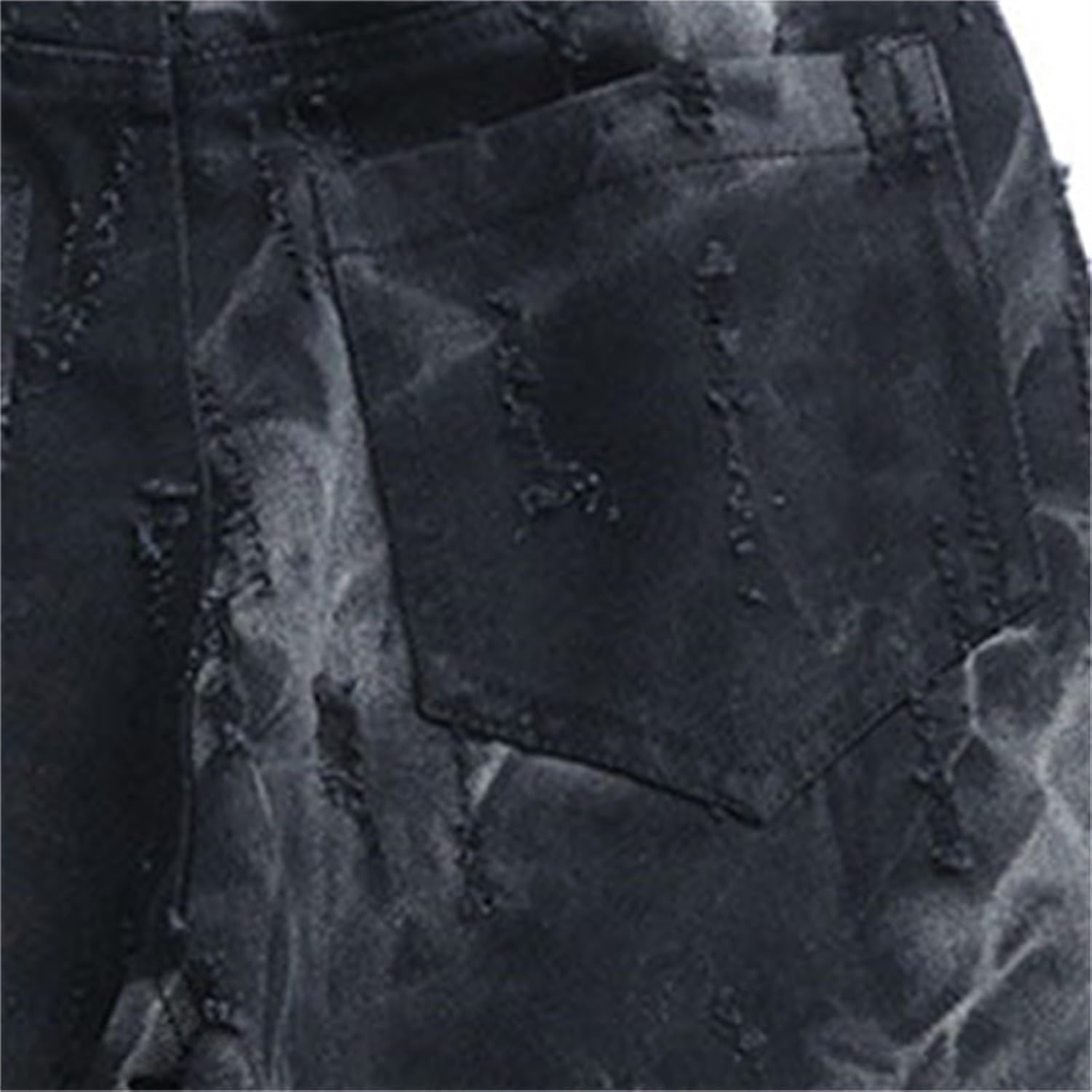 Girls Baggy Wide Leg Pants Summer Elastic Waist Jeans Pants Loose Fit Casual Straight Leg Pants with Pockets
