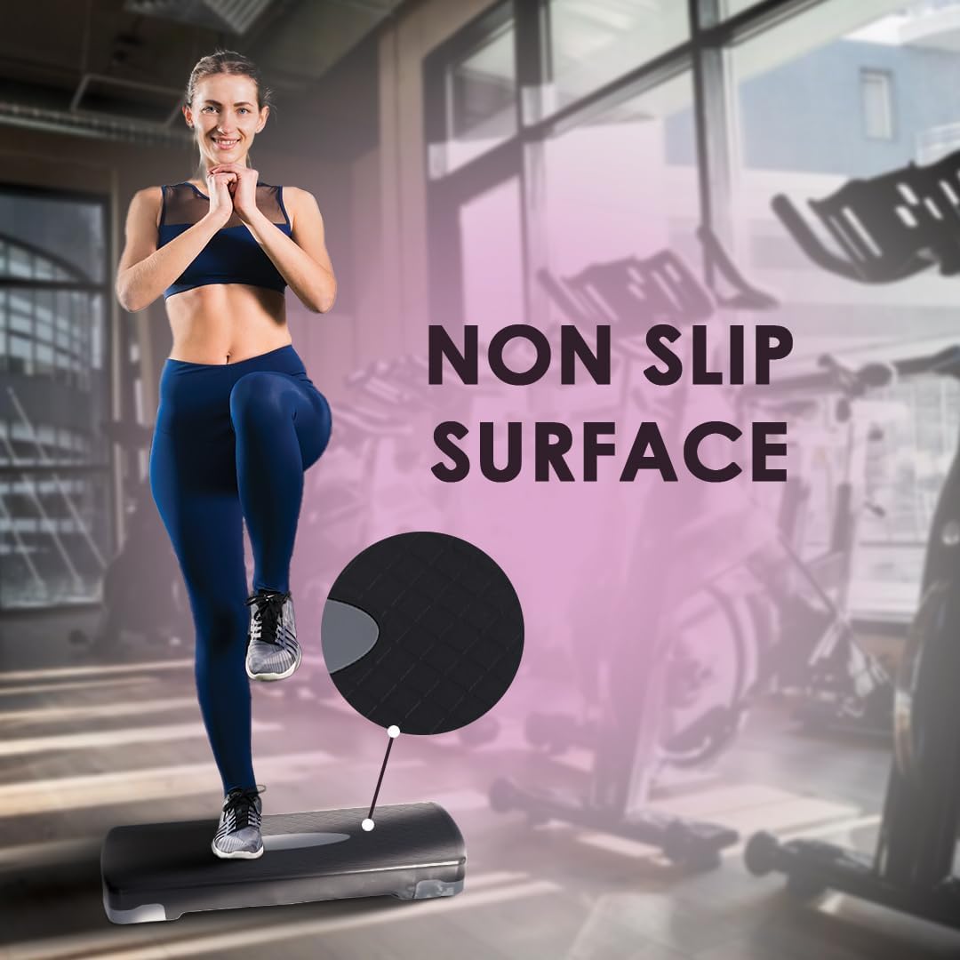 Endless Stepper-Plattform für Aerobic mit 2 Höhen | ABS-Kunststoff | Trainingsstep für Cardio & Fitness | Für Männer & Frauen | Geeignet für Zuhause & Fitnessstudio